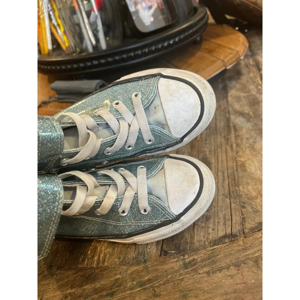 Converse Kids'‎ Chuck Taylor All Star 1V Glitter High Top Sneakers girls 12.5